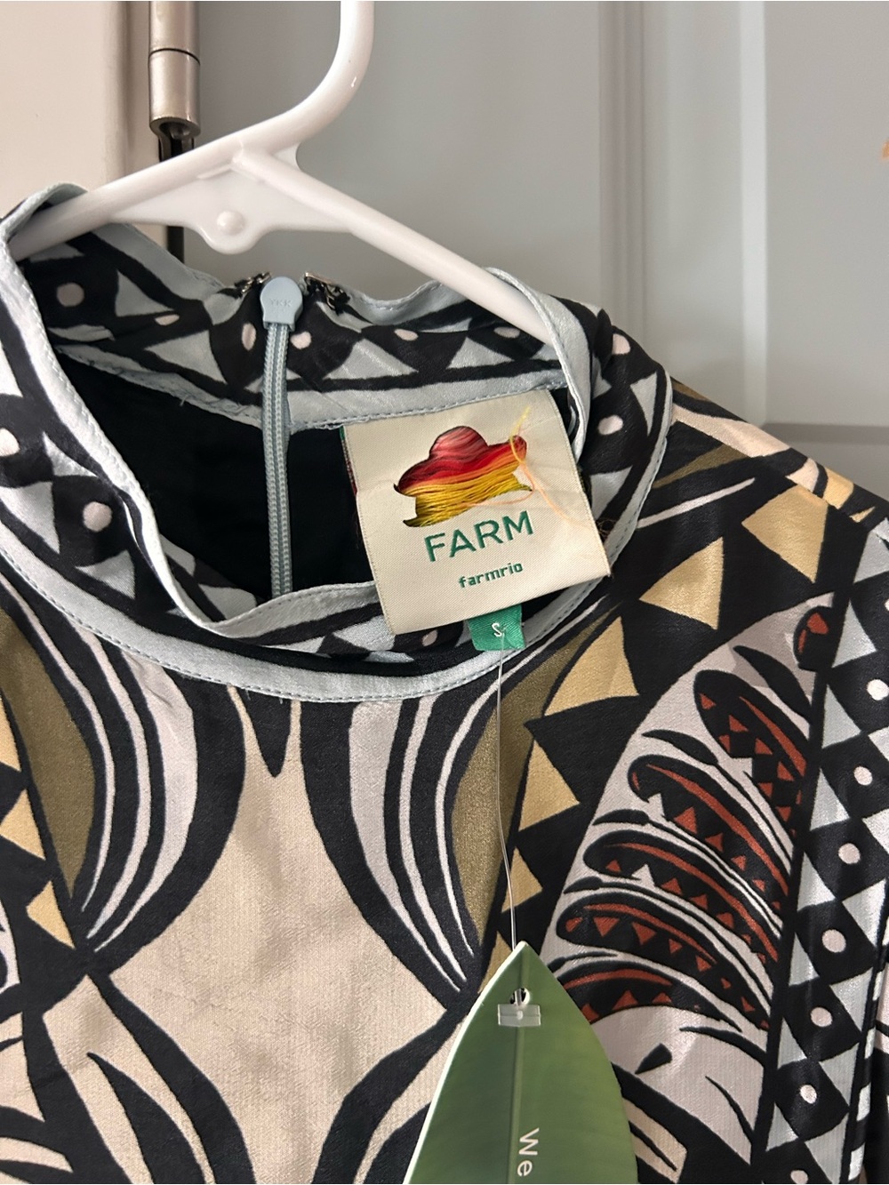 NWT Farm Rio Multicolor Balamana Long Sleeve Mini Dress - Picture 6 of 7